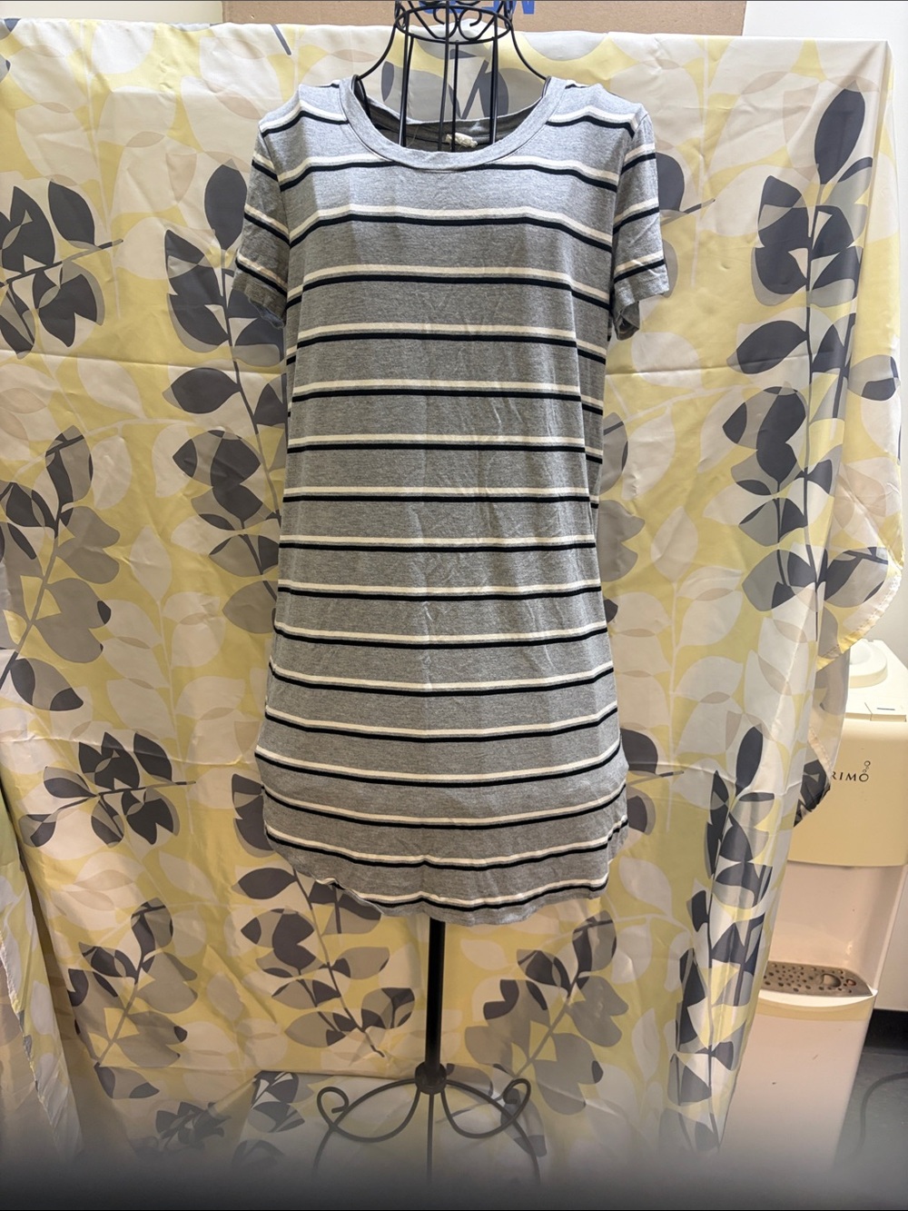 Garage Gray & Black Striped Midi Dress